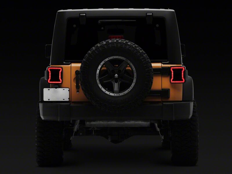 Raxiom for 2007-2018 Jeep Wrangler JK Axial Series JL Style LED Tail Lights- Black Housing- Smoked Lens - Image 10