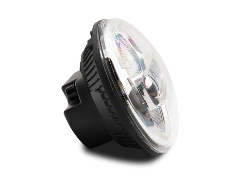 Raxiom for 1997-2018 Jeep Wrangler TJ & JK Axial 7-In LED Headlights w/ DRL- Chrome Housing (Clear Lens) - Image 6