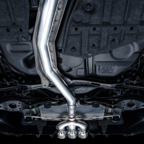 AWE Tuning Track Edition Exhaust w/ Triple Chrome Silver Tips for 2023 Honda Civic Type R FL5 - Image 5
