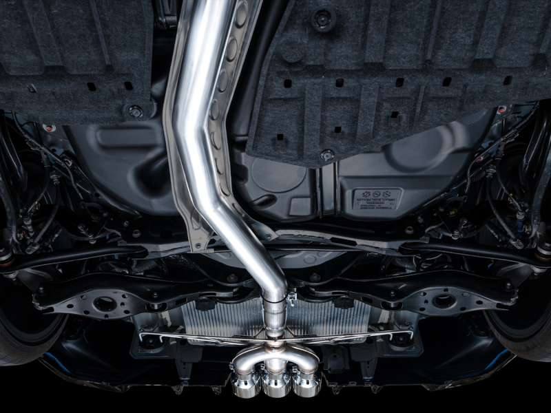 AWE Tuning Track Edition Exhaust w/ Triple Chrome Silver Tips for 2023 Honda Civic Type R FL5 - Image 5