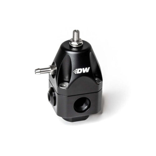 DeatschWerks DWR1000c Adjustable Fuel Pressure Regulator Dual 6AN Inlet and 6AN Outlet - Black - Image 2