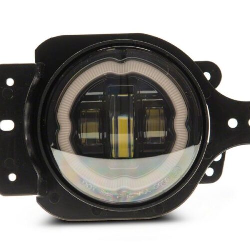 Raxiom for 2018-2023 Jeep Wrangler JL Axial Series 9-In Angel Eye LED Headlights- Black Housing (Clear Lens) - Image 3