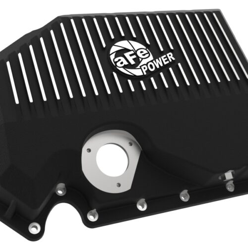 aFe Power 05-19 VW 1.8L/2.0L w/ Oil Sensor Engine Oil Pan Black POWER Street Series w/ Machined Fins - Image 3