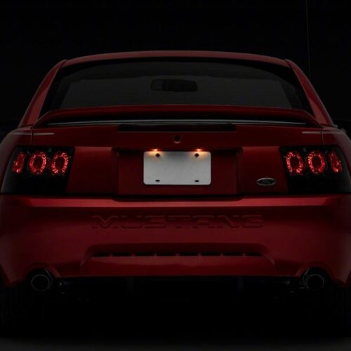 Raxiom for 1999-2004 Ford Mustang Axial Series Altezza Style Tail Lights- Black Housing (Smoked Lens) - Image 4