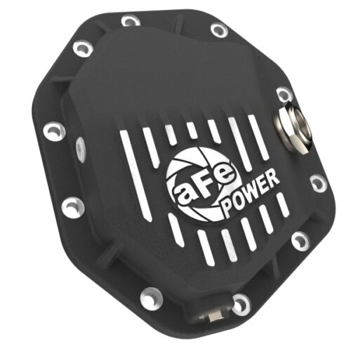 aFe Power 19-25 GM Trucks Front Diff Cover - Black w/ Machined Fins - Image 3