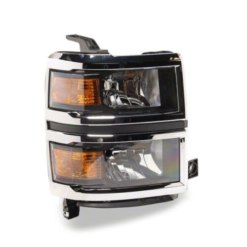 Raxiom for 2014-2015 Chevrolet Silverado 1500 OE Style Headlights/ Chrome Trim- Black - Clear Lens - Image 4