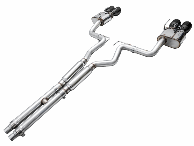 AWE Tuning SwitchPath Cat-Back Exhaust w/ Quad Diamond Black Tips for AWE 2024 Ford Mustang Dark Horse S650 RWD - Image 9