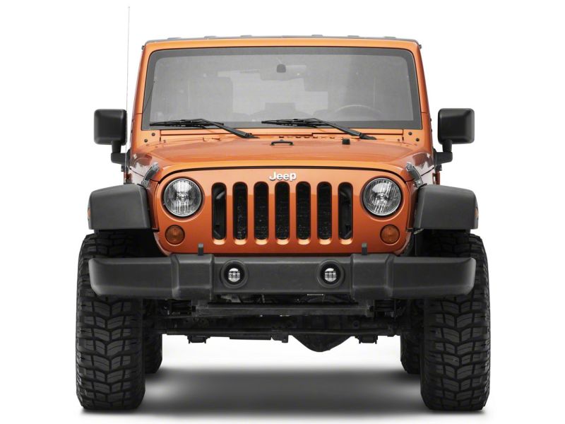 Raxiom for 2007-2023 Jeep Wrangler JK & JL Axial Series Tri-Bar LED Fog Lights- Amber - Image 5