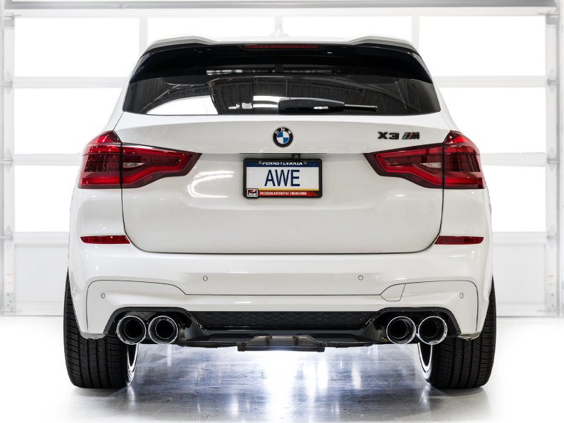 AWE Tuning SwitchPath Axle-Back Exhaust - Chrome Silver Tips for 20-25 BMW X3 M/M Comp (F97) AWD - Image 2