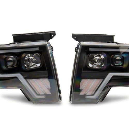 Raxiom for 2009-2014 Ford F-150 Axial G4 Light Bar Switchback Projector Headlights- Blk Housing (Clear Lens) - Image 10