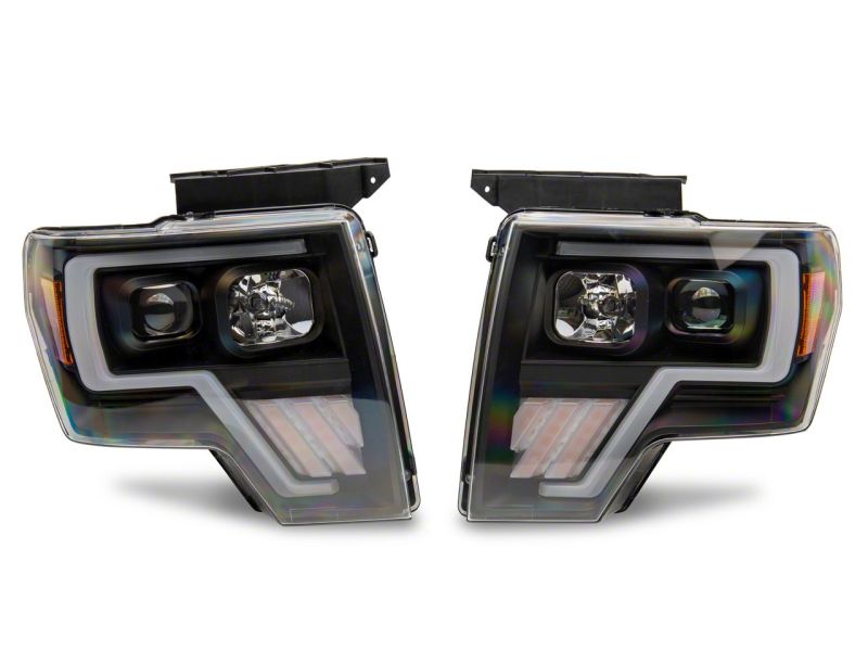 Raxiom for 2009-2014 Ford F-150 Axial G4 Light Bar Switchback Projector Headlights- Blk Housing (Clear Lens) - Image 10