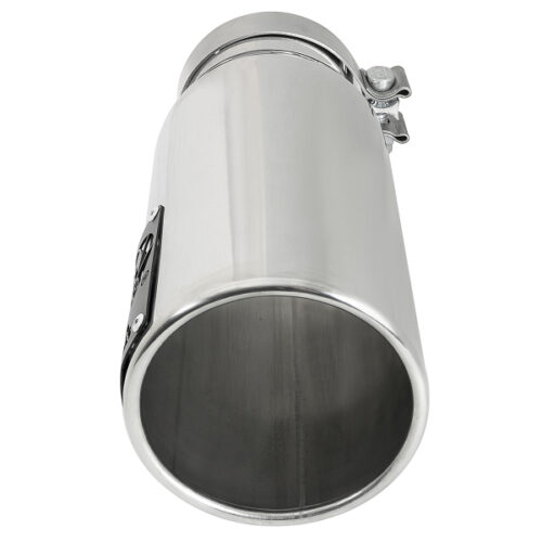aFe Power SATURN 4S 4in SS Intercooled Exhaust Tip - Polished 4in In x 5in Out x 12in L Bolt-On - Image 4