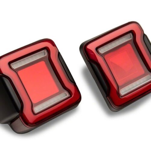 Raxiom for 2018-2023 Jeep Wrangler JL Horizon LED Tail Lights- Black Housing- Red Lens - Image 6