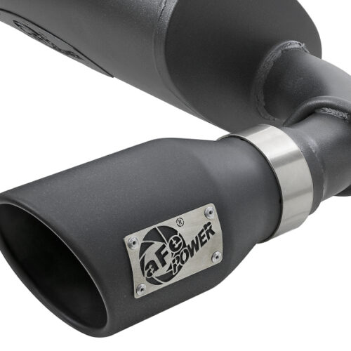 aFe Power Rebel Series 2.5in 409 SS Axle-Back Exhaust w/ Black Tips 2007+ Jeep Wrangler (JK) V6 3.6L/3.8L - Image 4