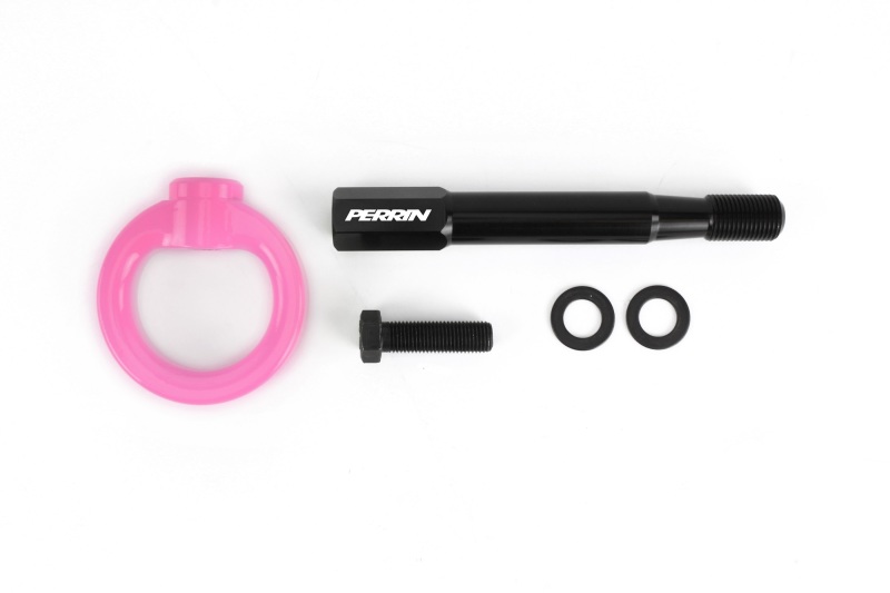 PERRIN 14-19 Subaru Forester Tow Hook Kit (Rear) - Hyper Pink - Image 4