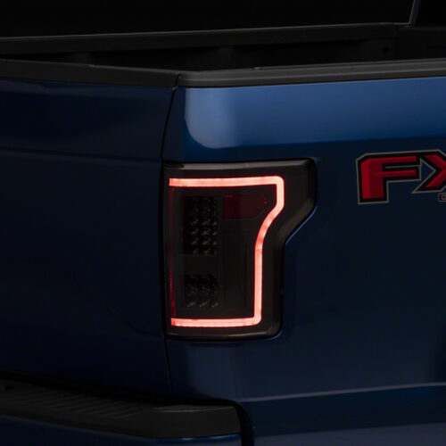 Raxiom for 2015-2017 Ford F-150 LED Tail Lights w/ SEQL Turn Signals- Black Housing (Clear Lens)