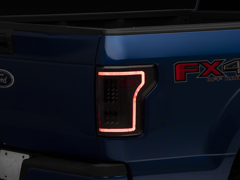 Raxiom for 2015-2017 Ford F-150 LED Tail Lights w/ SEQL Turn Signals- Black Housing (Clear Lens)