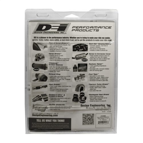 DEI Pipe Shield w/Stainless Steel Clamps - 4in x 8in - Titanium - Image 3