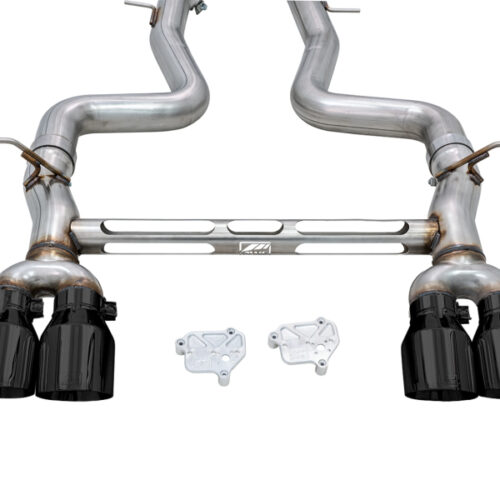AWE Tuning Track Edition Cat-Back Exhaust - Diamond Black Tips for BMW F8X M3/M4 - Image 3
