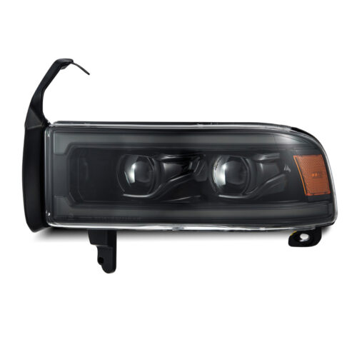 Alternative view of AlphaRex 94-01 RAM 1500 LUXX LED Proj Headlights Alpha-Blk w/Activ Light/Seq Signal/SB DRL