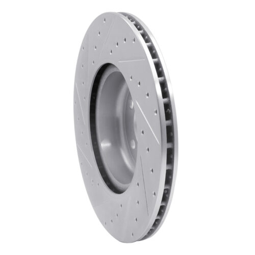 R1 Concepts for 16-25 BMW 330e xDrive Rear Right Drilled & Slotted Silver Brake Rotor - Image 4