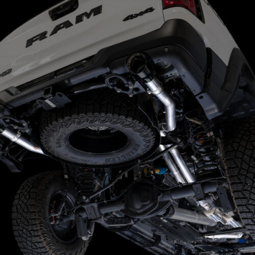 AWE Tuning 3015-33630 2025+ RAM 1500 RHO 3.0 I6 TT 0FG Dual Rear Exit Cat-Back Exhaust - Diamond Black Tips - Image 3