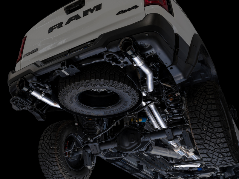 AWE Tuning 3015-33630 2025+ RAM 1500 RHO 3.0 I6 TT 0FG Dual Rear Exit Cat-Back Exhaust - Diamond Black Tips - Image 3