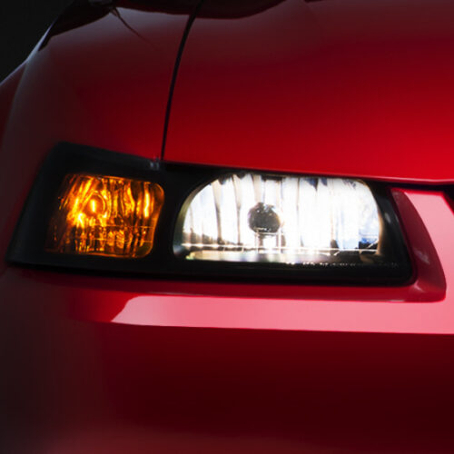 Raxiom for 1999-2004 Ford Mustang Axial Series OE Style Headlights- Black Housing (Smoked Lens) - Image 9