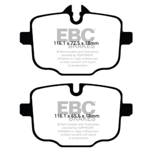 EBC 2018+ BMW X3 G01 3.0T (M40i) Greenstuff Rear Brake Pads - Image 2