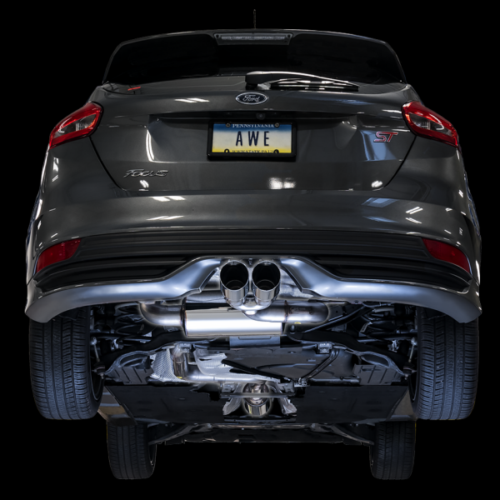 AWE Tuning Touring Edition Cat-Back Exhaust - Non-Resonated - Chrome Silver Tips for Ford Focus ST - Image 5