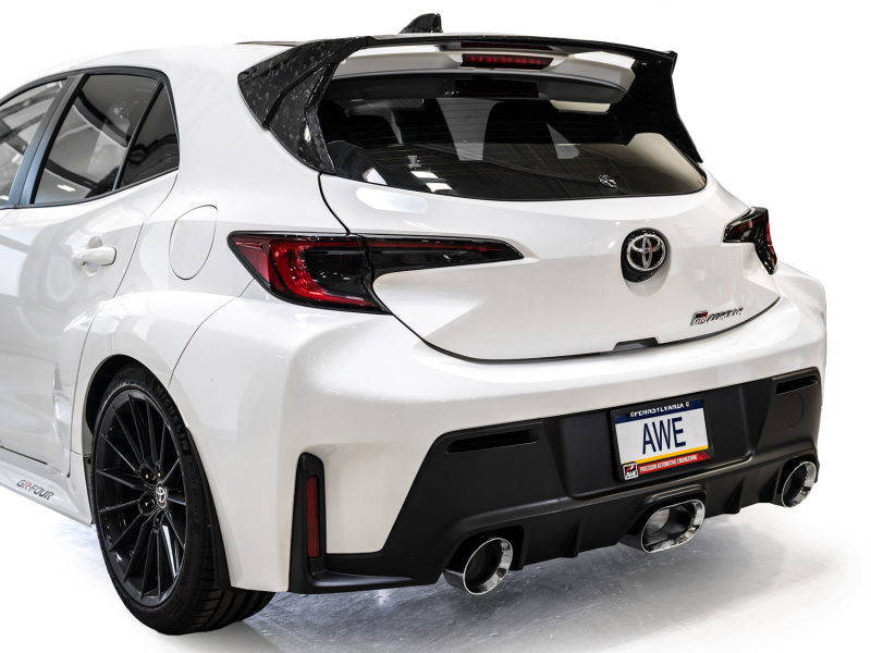 AWE Tuning Track Edition Cat-Back Exhaust - Chrome Silver Tips for 23-24 Toyota GR Corolla - Image 7