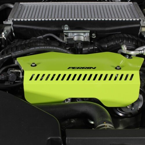 PERRIN 22-26 Subaru WRX Pulley Cover - Neon Yellow (TALL - For Use w/o PERRIN AOS) - Image 5