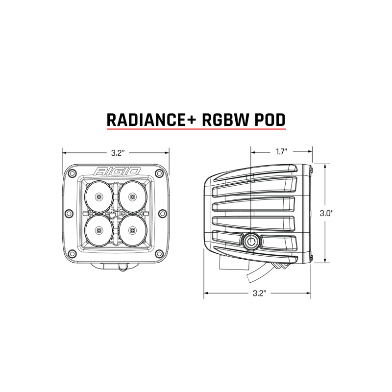 Rigid Industries Radiance+ Pod RGBW - Pair - Image 3