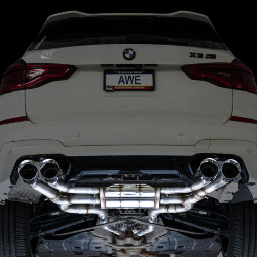 AWE Tuning SwitchPath Axle-Back Exhaust - Chrome Silver Tips for 20-25 BMW X3 M/M Comp (F97) AWD - Image 9