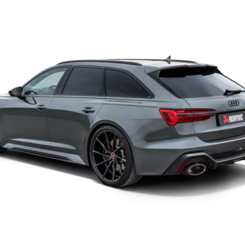 Alternative view of Akrapovic Evolution Line Cat Back (Titanium) (Req Link Pipe Set) for 2023 Audi RS6 Avant (C8)