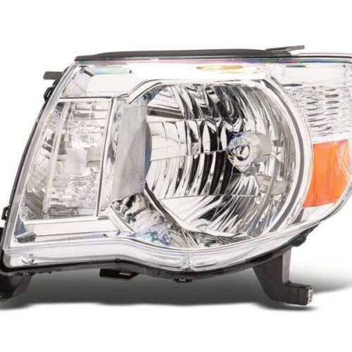 Raxiom for 2005-2011 Toyota Tacoma Axial Series OE Replacement Headlights- Chrome Housing- Clear Lens