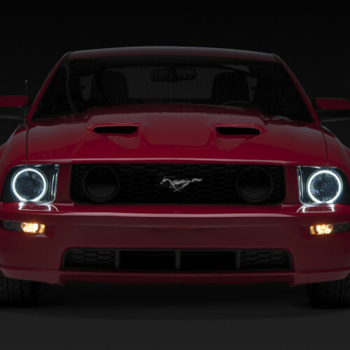 Raxiom for 2005-2009 Ford Mustang GT V6 Axial Series CCFL Halo Projector Headlight- Blk Housing (Smkd Lens) - Image 6