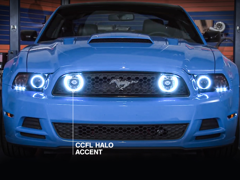 Raxiom for 2013-2014 Ford Mustang GT CCFL Halo Fog Lights (Smoked) - Image 7