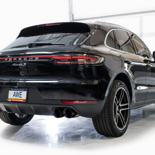 Alternative view of AWE Tuning Touring Edition Cat-Back Exhaust w/ Diamond Black Tips for 19-21 Porsche Macan 3.0T/2.9TT