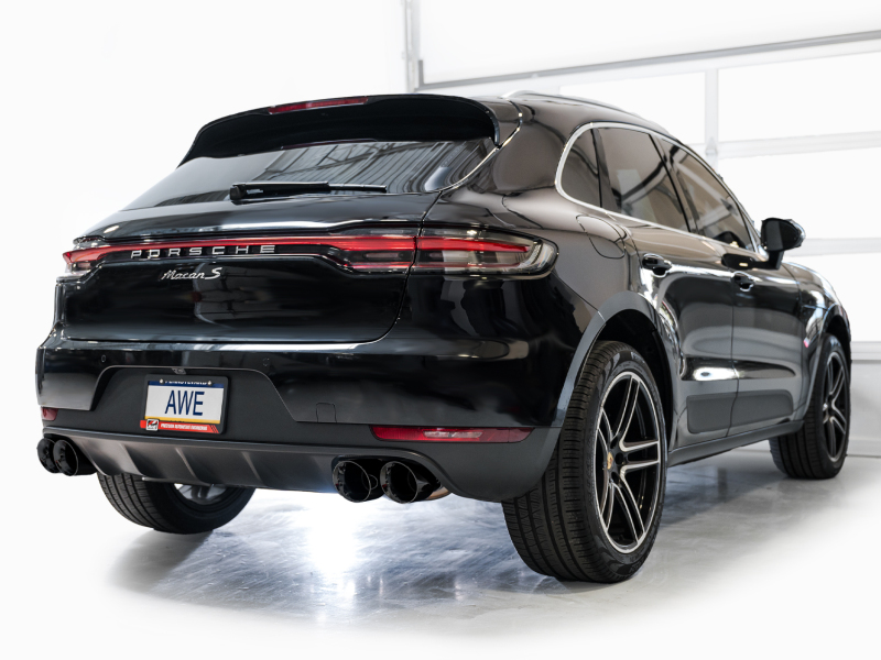 AWE Tuning Touring Edition Cat-Back Exhaust w/ Diamond Black Tips for 19-21 Porsche Macan 3.0T/2.9TT - Image 2