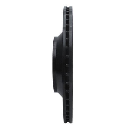 R1 Concepts for 15-25 Volkswagen GTI Rear Left Drilled & Slotted Black Brake Rotor - Image 3