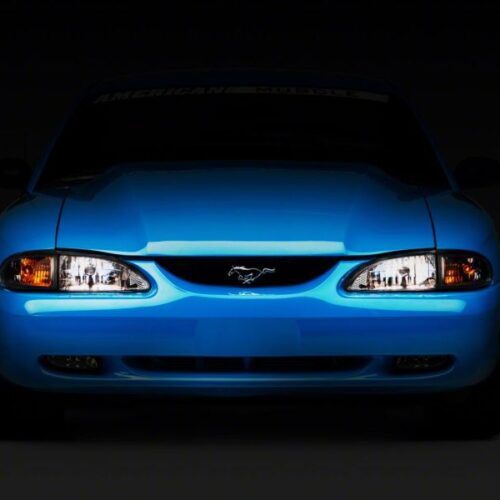 Alternative view of Raxiom for 1994-1998 Ford Mustang Axial Series Cobra Style Headlights- Chrome Housing (Clear Lens)