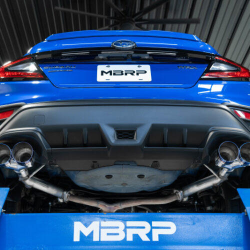 Alternative view of MBRP 2022 Subaru WRX 2.5in Dual Split Rear Exit w/ Quad BE Tips - T304