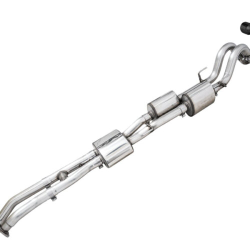 AWE Tuning Cat-Back Exhaust w/ BashGuard - Dual Diamond Black Tips for 16-22 Toyota Tacoma 0FG