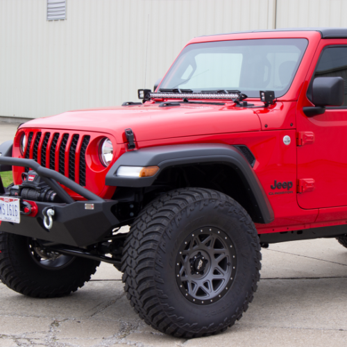 Fishbone Offroad 2018+ Jeep Wrangler JL - Black Aluminum Hawse Fairlead License Plate Mount - Image 5