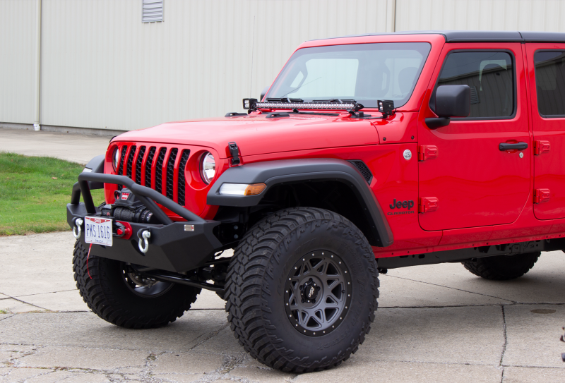 Fishbone Offroad 2018+ Jeep Wrangler JL - Black Aluminum Hawse Fairlead License Plate Mount - Image 5