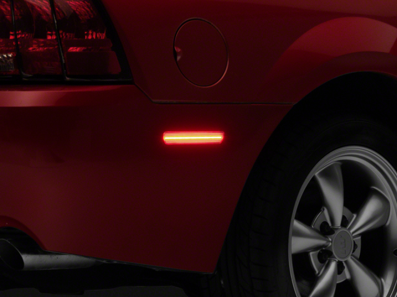 Raxiom for 1999-2004 Ford Mustang Axial Series LED Rear Side Marker Lights- Red