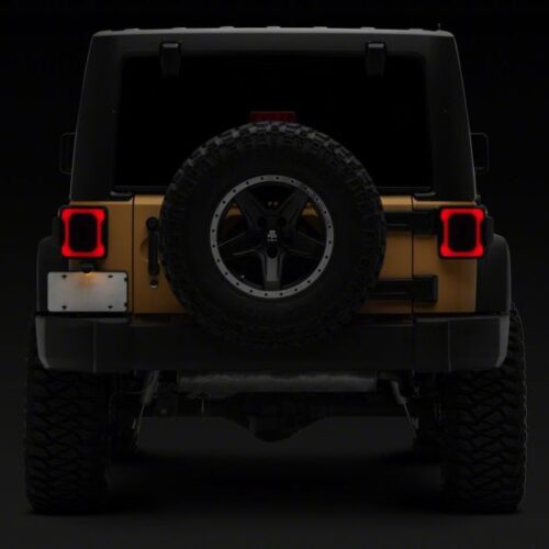 Raxiom for 2007-2018 Jeep Wrangler JK Axial Series LED Tail Lights- Black Housing (Smoked Lens) - Image 10