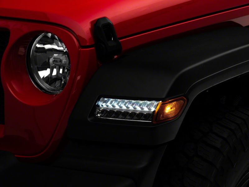 Raxiom for 2018-2023 Jeep Wrangler JL Sport Axial Series Sequential LED Parking/Turn Signal Lights- Chrome - Image 2