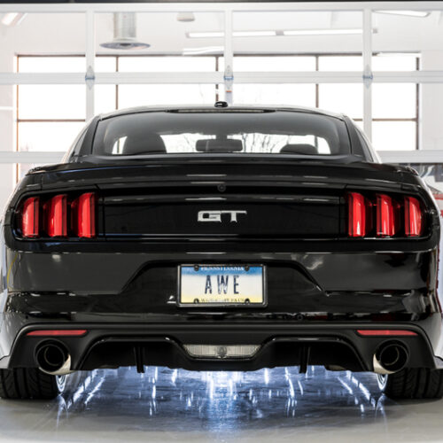 AWE Tuning S550 Mustang GT Cat-Back Exhaust - Touring Edition (Diamond Black Tips) - Image 3